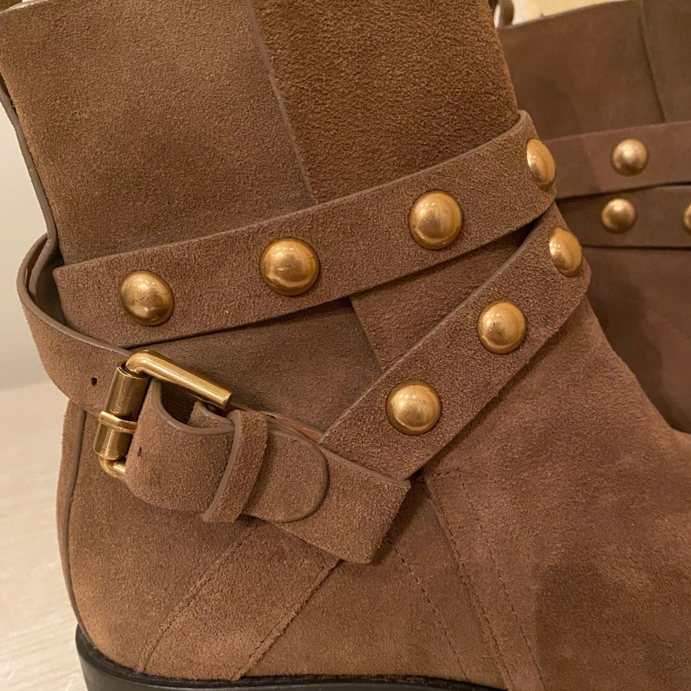 ONLY WORN TWICE. See By Chloe Studded Suede Ankle Boots. US Size 6 - Picture 9 of 16